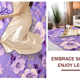 Ultra Soft Area Rug, Non Slip, Stain Resistant, Washable Area Rugs for Living Room, Bedroom, Playful Abstract Petal Arrangement(Purple)
