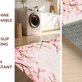 Ultra Soft Area Rug, Non Slip, Stain Resistant, Washable Area Rugs for Living Room, Bedroom, Bright Cozy Blossom Aesthetic(Pink)