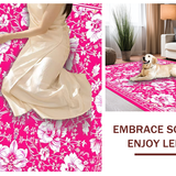 Ultra Soft Area Rug, Non Slip, Stain Resistant, Washable Area Rugs for Living Room, Bedroom, Vibrant Hot Pink Abstract Design(Pink)