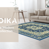 Elegant Beige Geometric Arrangement(Blue)