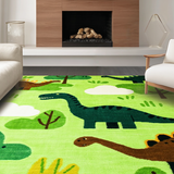 Ultra Soft Area Rug, Non Slip, Stain Resistant, Washable Area Rugs for Living Room, Bedroom, Whimsical Toy Animal Display Rug(Green)