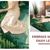 Ultra Soft Area Rug, Non Slip, Stain Resistant, Washable Area Rugs for Living Room, Bedroom, Charming Pine Tree Landscape(Green)