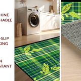 Ultra Soft Area Rug, Non Slip, Stain Resistant, Washable Area Rugs for Living Room, Bedroom, Whimsical Buffalo Check Arrangement(Green)