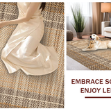 Artistic Abstract Waffle Motif(Beige)