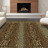 Ultra Soft Area Rug, Non Slip, Stain Resistant, Washable Area Rugs for Living Room, Bedroom, Chic Contemporary Leopard Motif(Brown)