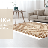 Ultra Soft Area Rug, Non Slip, Stain Resistant, Washable Area Rugs for Living Room, Bedroom, Chic Abstract Neutral Tones(Beige)