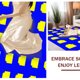Ultra Soft Area Rug, Non Slip, Stain Resistant, Washable Area Rugs for Living Room, Bedroom, Cheerful Padded ABC Exploration Mat(Blue)