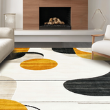 Ultra Soft Area Rug, Non Slip, Stain Resistant, Washable Area Rugs for Living Room, Bedroom, Trendy Dynamic Spiral Artwork(Yellow)