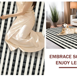 Ultra Soft Area Rug, Non Slip, Stain Resistant, Washable Area Rugs for Living Room, Bedroom, Classic Checkered Indoor Rug(Black)