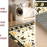 Ultra Soft Area Rug, Non Slip, Stain Resistant, Washable Area Rugs for Living Room, Bedroom, Sophisticated Bold Insect Imagery(Beige)