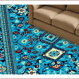Ultra Soft Area Rug, Non Slip, Stain Resistant, Washable Area Rugs for Living Room, Bedroom, Hand-Tufted Blue Oushak Living Room Wool Rug(Blue)
