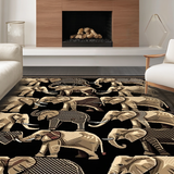 Bold Geometric Elephant Print Style(Gray)