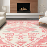 Chic Light Pink Geometric Fusion(Red)