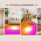 Ultra Soft Area Rug, Non Slip, Stain Resistant, Washable Area Rugs for Living Room, Bedroom, Vibrant Multicolor Abstract Expression(Orange)