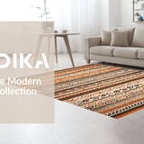 Ultra Soft Area Rug, Non Slip, Stain Resistant, Washable Area Rugs for Living Room, Bedroom, Artistic Warm Color Fusion(Orange)