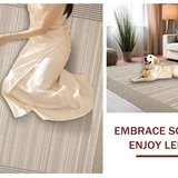 Ultra Soft Area Rug, Non Slip, Stain Resistant, Washable Area Rugs for Living Room, Bedroom, Inviting Textured Earth Palette(Beige)