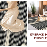 Ultra Soft Area Rug, Non Slip, Stain Resistant, Washable Area Rugs for Living Room, Bedroom, Sleek Black and Bone Stripes(Black)