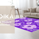 Ultra Soft Area Rug, Non Slip, Stain Resistant, Washable Area Rugs for Living Room, Bedroom, Lush Textured Contemporary Appeal(Purple)