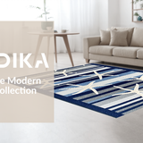 Ultra Soft Area Rug, Non Slip, Stain Resistant, Washable Area Rugs for Living Room, Bedroom, Vibrant Nautical Inspired Decor(Blue)