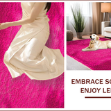 Ultra Soft Area Rug, Non Slip, Stain Resistant, Washable Area Rugs for Living Room, Bedroom, Artistic Low Pile Kitchen Washable Carpet(Pink)