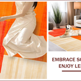 Ultra Soft Area Rug, Non Slip, Stain Resistant, Washable Area Rugs for Living Room, Bedroom, Elegant Textured Warmth Appeal(Orange)