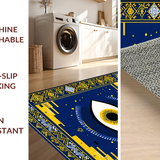 Colorful Distressed Geometric Motif(Blue)