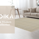 Ultra Soft Area Rug, Non Slip, Stain Resistant, Washable Area Rugs for Living Room, Bedroom, Contemporary Neutral Lattice Pattern(Beige)