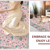 Ultra Soft Area Rug, Non Slip, Stain Resistant, Washable Area Rugs for Living Room, Bedroom, Chic Pastel Floral Arrangement(Pink)