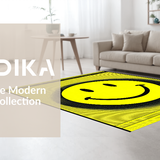 Ultra Soft Area Rug, Non Slip, Stain Resistant, Washable Area Rugs for Living Room, Bedroom, Playful Bright Minimalist Design(Yellow)