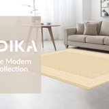 Ultra Soft Area Rug, Non Slip, Stain Resistant, Washable Area Rugs for Living Room, Bedroom, Rustic Low Pile Gentle Waves(Beige)