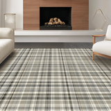 Ultra Soft Area Rug, Non Slip, Stain Resistant, Washable Area Rugs for Living Room, Bedroom, Rustic Earthy Plaid Aesthetic(Beige)