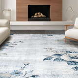 Cozy Weathered Floral Elegance(Blue)