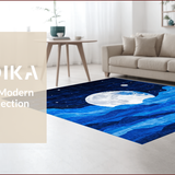 Vibrant Space Inspired Circular Design(Blue)