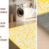 Ultra Soft Area Rug, Non Slip, Stain Resistant, Washable Area Rugs for Living Room, Bedroom, Elegant Daisy Pattern in Soft Neutrals(Yellow)