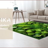 Ultra Soft Area Rug, Non Slip, Stain Resistant, Washable Area Rugs for Living Room, Bedroom, Boho Aesthetic Forest Ecological Rug for Cozy Shower Spaces(Green)