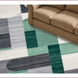 Ultra Soft Area Rug, Non Slip, Stain Resistant, Washable Area Rugs for Living Room, Bedroom, Vivid Modern Organic Shapes(Gray)