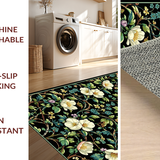 Ultra Soft Area Rug, Non Slip, Stain Resistant, Washable Area Rugs for Living Room, Bedroom, Artistic Colorful Petal Display(White)