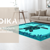 Ultra Soft Area Rug, Non Slip, Stain Resistant, Washable Area Rugs for Living Room, Bedroom, Dynamic Coral Garden Details(Blue)