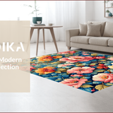 Ultra Soft Area Rug, Non Slip, Stain Resistant, Washable Area Rugs for Living Room, Bedroom, Floral Tropical Runner(Pink)