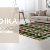 Ultra Soft Area Rug, Non Slip, Stain Resistant, Washable Area Rugs for Living Room, Bedroom, Charming Cabin Pine Tree Design(Brown)