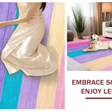 Ultra Soft Area Rug, Non Slip, Stain Resistant, Washable Area Rugs for Living Room, Bedroom, Lively Playful Iridescent Touch(Pink)