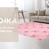 Ultra Soft Area Rug, Non Slip, Stain Resistant, Washable Area Rugs for Living Room, Bedroom, Aesthetic Pink Bows Soft Carpet for Rooms Coquette Area Rug(Pink)
