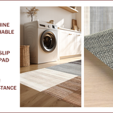 Ultra Soft Area Rug, Non Slip, Stain Resistant, Washable Area Rugs for Living Room, Bedroom, Elegant Earthy Abstract Composition(Gray)