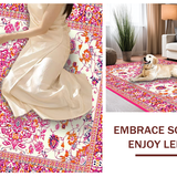 Vibrant Symmetrical Floral Design(White)
