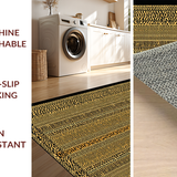Ultra Soft Area Rug, Non Slip, Stain Resistant, Washable Area Rugs for Living Room, Bedroom, Stylish Modern Wild Print(Gold)
