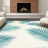 Ultra Soft Area Rug, Non Slip, Stain Resistant, Washable Area Rugs for Living Room, Bedroom, Stylish Coastal Inspired Leaf Print(Beige)