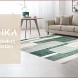 Ultra Soft Area Rug, Non Slip, Stain Resistant, Washable Area Rugs for Living Room, Bedroom, Elegant Modern Wave Aesthetic(Gray)
