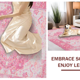 Pastel Distressed Patterned Accent(Pink)