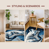 Elegant Lunar Wildlife Representation(Blue)