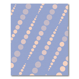 Modern Blue Area Rug with Pink Diagonal Dot Pattern